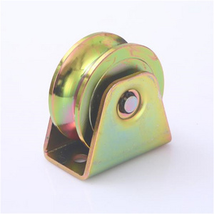 Custom Size 30-100 mm Diameter Sliding Gate Heavy Duty Roller Sliding Pulley U/V/Y Groove Wheels with Bearings Color Zinc