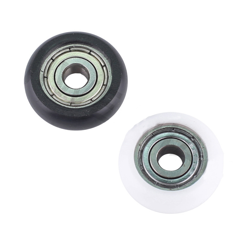 POM Nylon Roller Aluminum Profile Bearing Door and Window Drawer Plastic Coated Pulley 3D Printer Accessories Nylon Roller Wheel