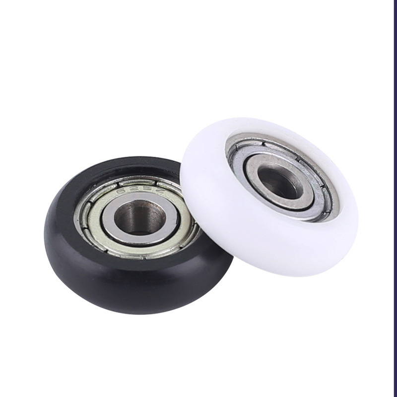 POM Nylon Roller Aluminum Profile Bearing Door and Window Drawer Plastic Coated Pulley 3D Printer Accessories Nylon Roller Wheel