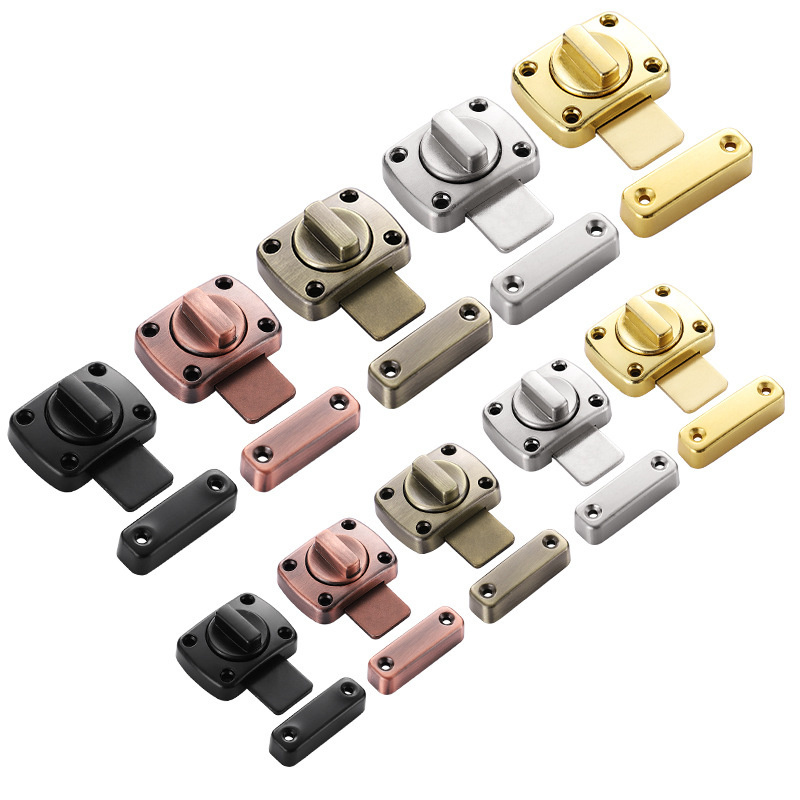 Zinc Alloy Left and Right Latch Shift Door Bolt Sliding Door Small Latch Thickened Door Lock Shift Hardware Accessories