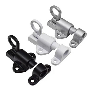 Aluminum Alloy Gate Latches Self-Closing Security Automatic Window Security Pull Ring Spring Bounce Door Bolt Latch Lock