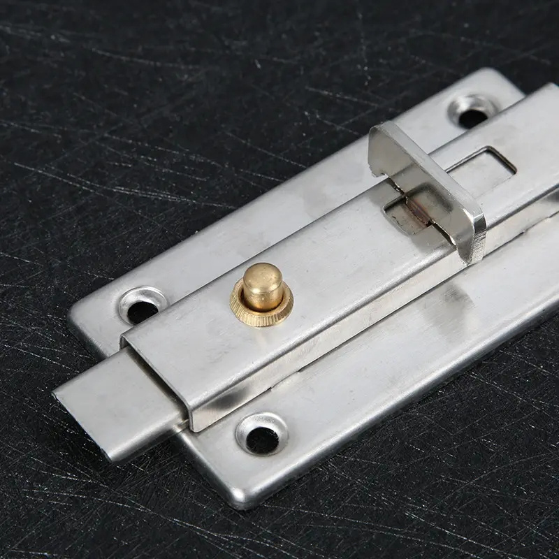 High Quality Security Stainless Steel Toilet Door Bathroom Customized Extended Aluminum Window Spring Loaded Latch