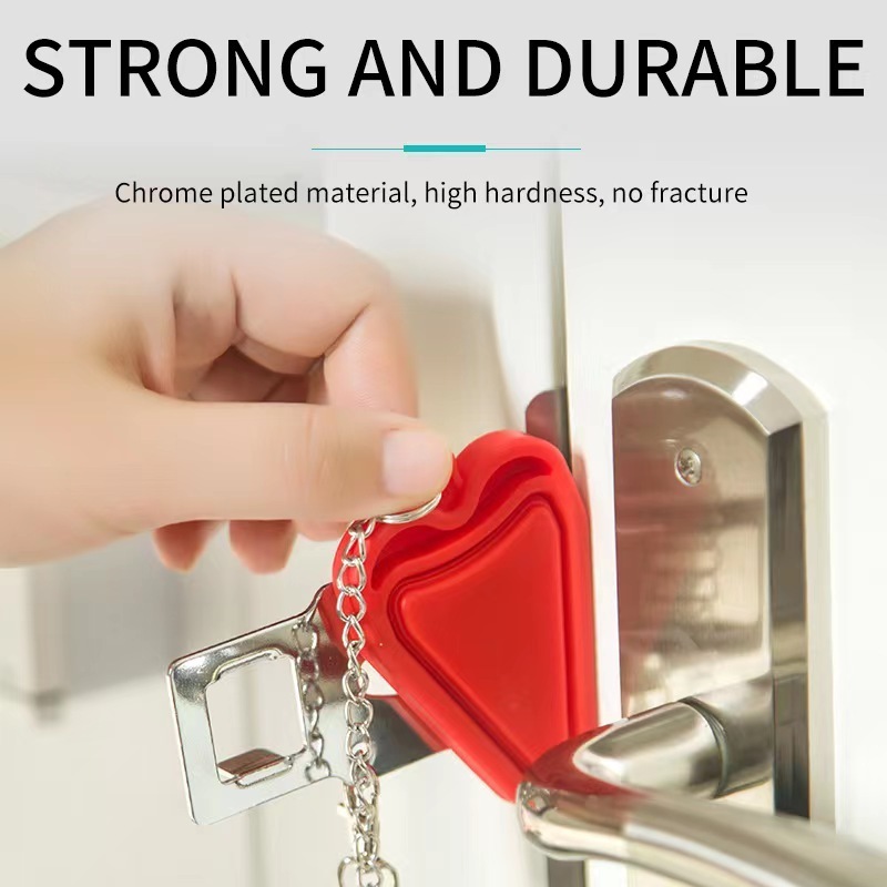 New Portable Door Travel hotel lock Security Safety Travel Guard Hotel Privacy Stopper Portable door Lock Hardware Accessories