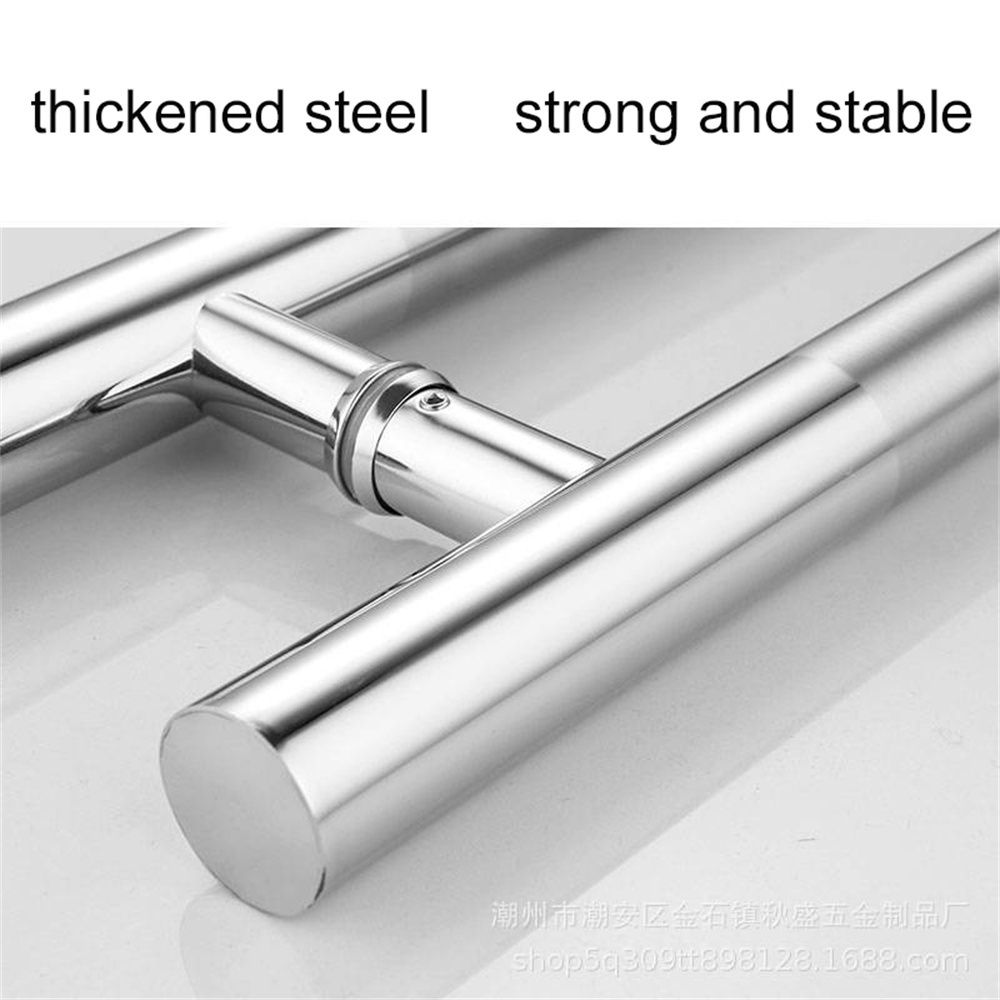 304 Stainless Steel Glass Door Handle Commercial H-Shape Ladder Style Back to Back Push Pull Door Handle