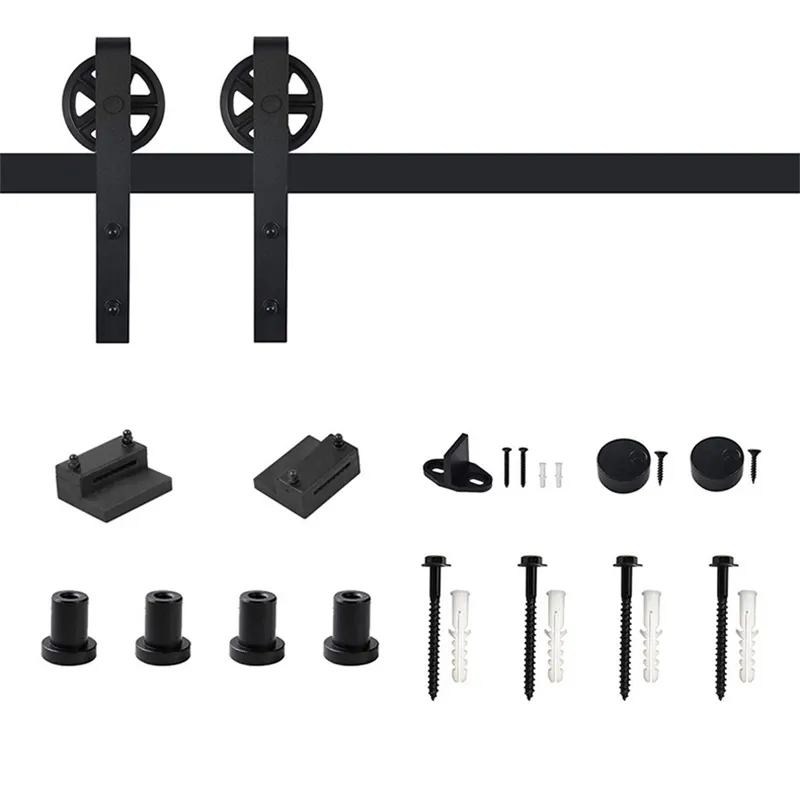 OEM Barn door Hanging Rails Movable Wooden Door Track Sliding Barn Door Hardware Kit