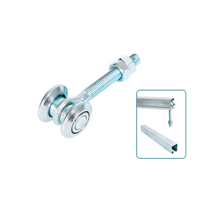 Sliding Door Hanging Wheel Accessories 2 Wheels Hanging Gate Roller Zinc Plated Guide Wheel Rail Track Pulley