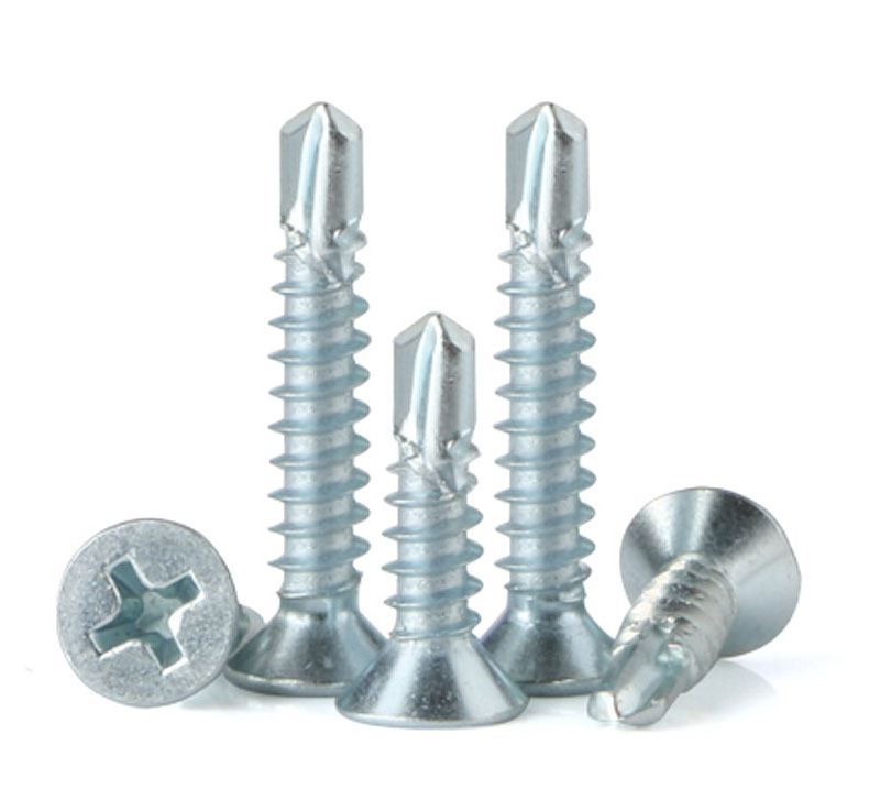 Carbon Steel Stainless Steel 201/304/410 GB DIN Cross Recessed Countersunk Head Self Drilling Screw