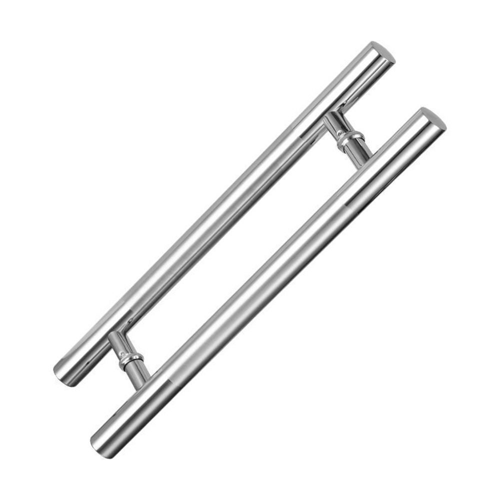 304 Stainless Steel Glass Door Handle Commercial H-Shape Ladder Style Back to Back Push Pull Door Handle