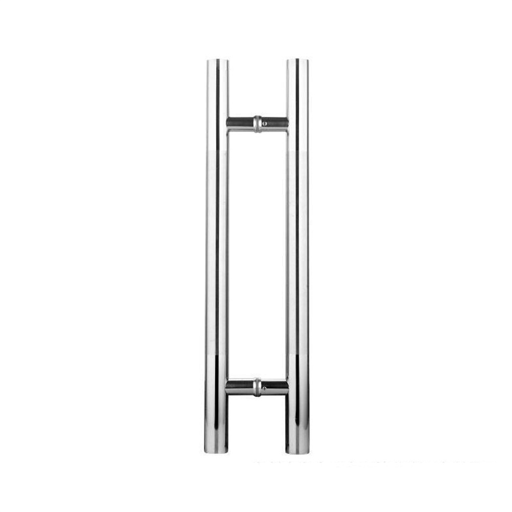 304 Stainless Steel Glass Door Handle Commercial H-Shape Ladder Style Back to Back Push Pull Door Handle