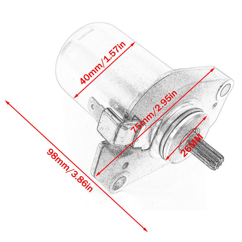 Motor Starter for Yamaha YH50 Why YJ50 Jog Aprio YJ50R Vino 50 YJ50RA Vino Classic YL50 Basic Jog YN50 NEO'S YQ50 Aerox Jog Z