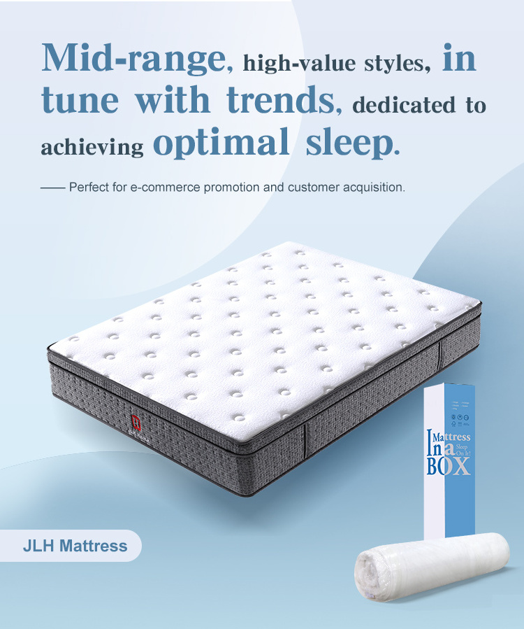 Oem Odm High Density Foam King Mattress In Box Spring Mattress Economical Hypo-allergenic Pocket Hotel Spring Mattress