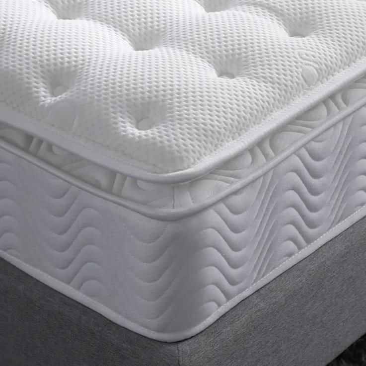 Commercial Hotel Furniture Bedroom Sets High Density Soft Foam 100% Natural Latex Pocket Spring Mattress