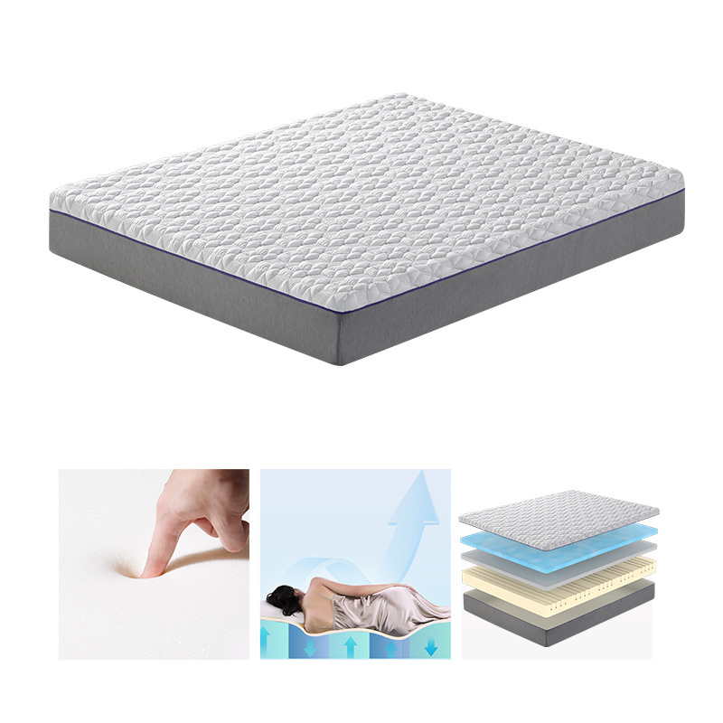 OEM ODM Twin Queen King Size Colchones Compressed Comfortable Hotel Gel Memory Foam Mattress Vacuum Roll In A Carton Box