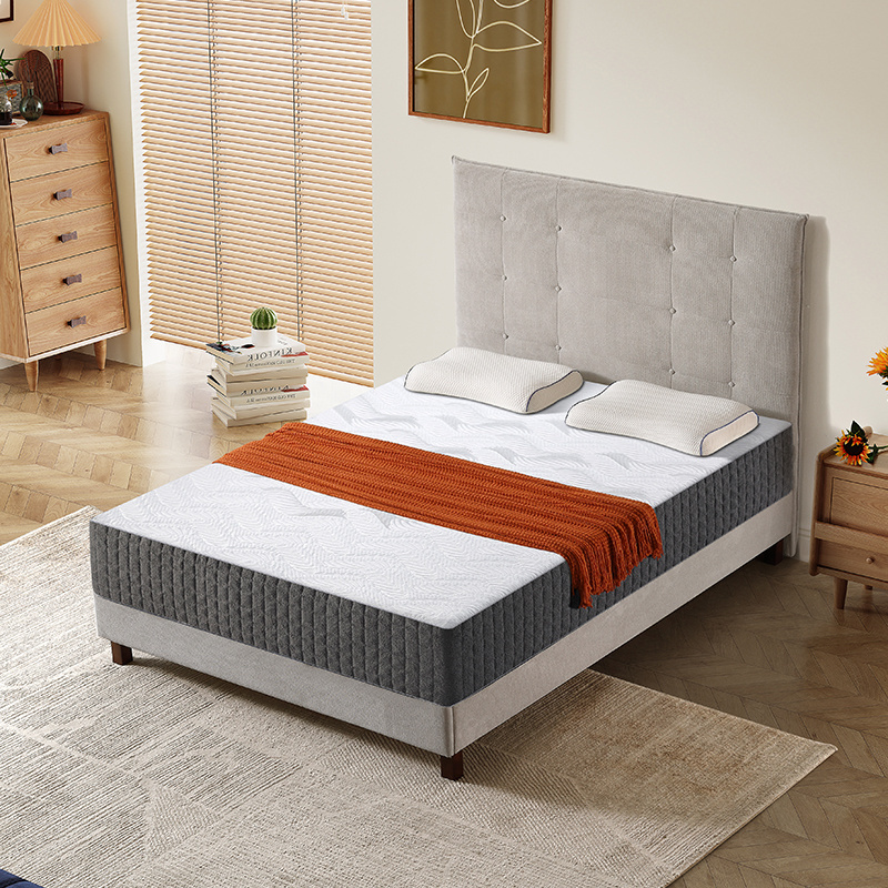 Quality and Luxury Fabric Mattress Medium Soft Vacuum Roll In a Box 5 Zoned Support Memory Foam Mattress Queen