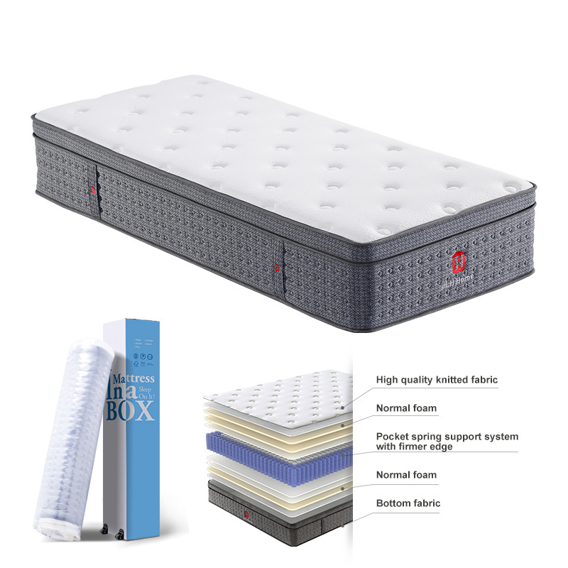 Oem Odm High Density Foam King Mattress In Box Spring Mattress Economical Hypo-allergenic Pocket Hotel Spring Mattress