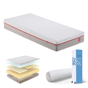 Family hotel bedding furniture high density sleeping sponge mattress queen size anti-mite gel cooling memory foam mattresses