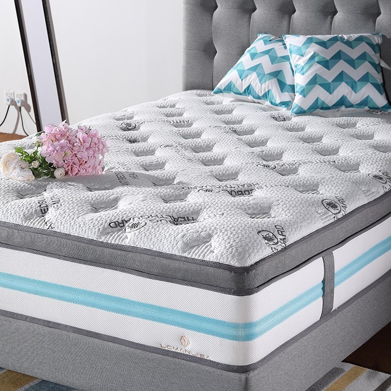 High Density Soft Convoluted Foam 5 Zone Mattress with Double Layers Pocket Spring