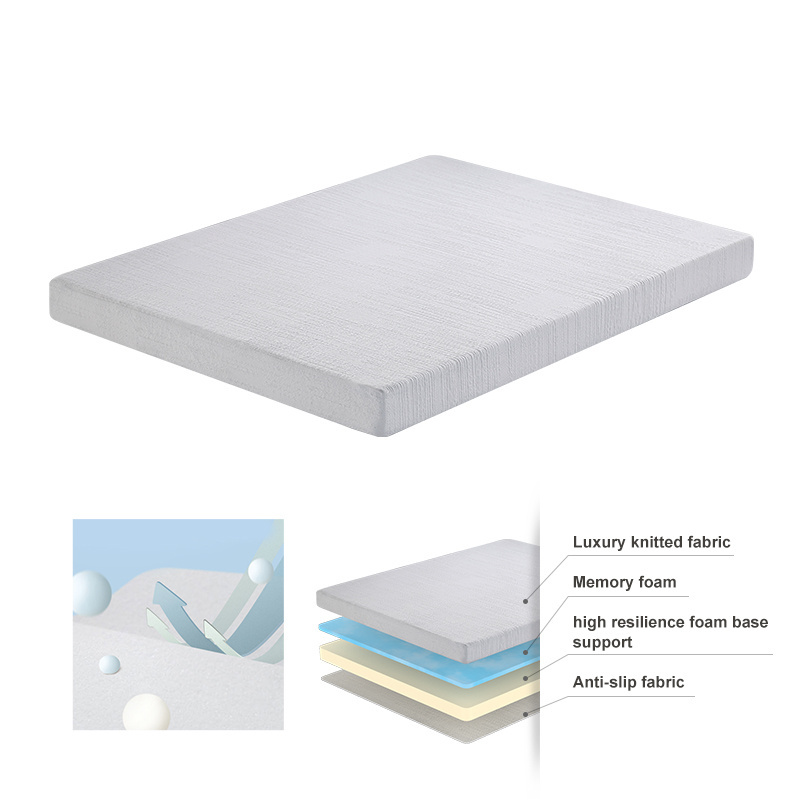 Bedroom furniture matelas manufacture foam breathable mattress vacuum roll in carton box 15cm warm memory foam mattress