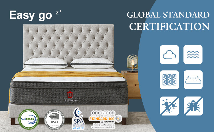 Oem Odm High Density Foam King Mattress In Box Spring Mattress Economical Hypo-allergenic Pocket Hotel Spring Mattress