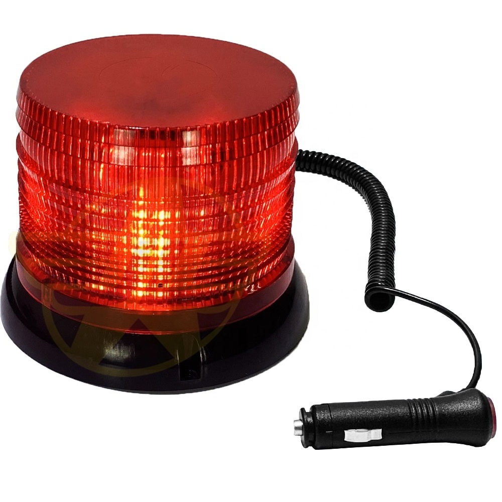 LED Car Roof Work Light Bar Red Strobe Warning Lamp Spot Beacon Light for Trailer Bus Forklift Fire Truck