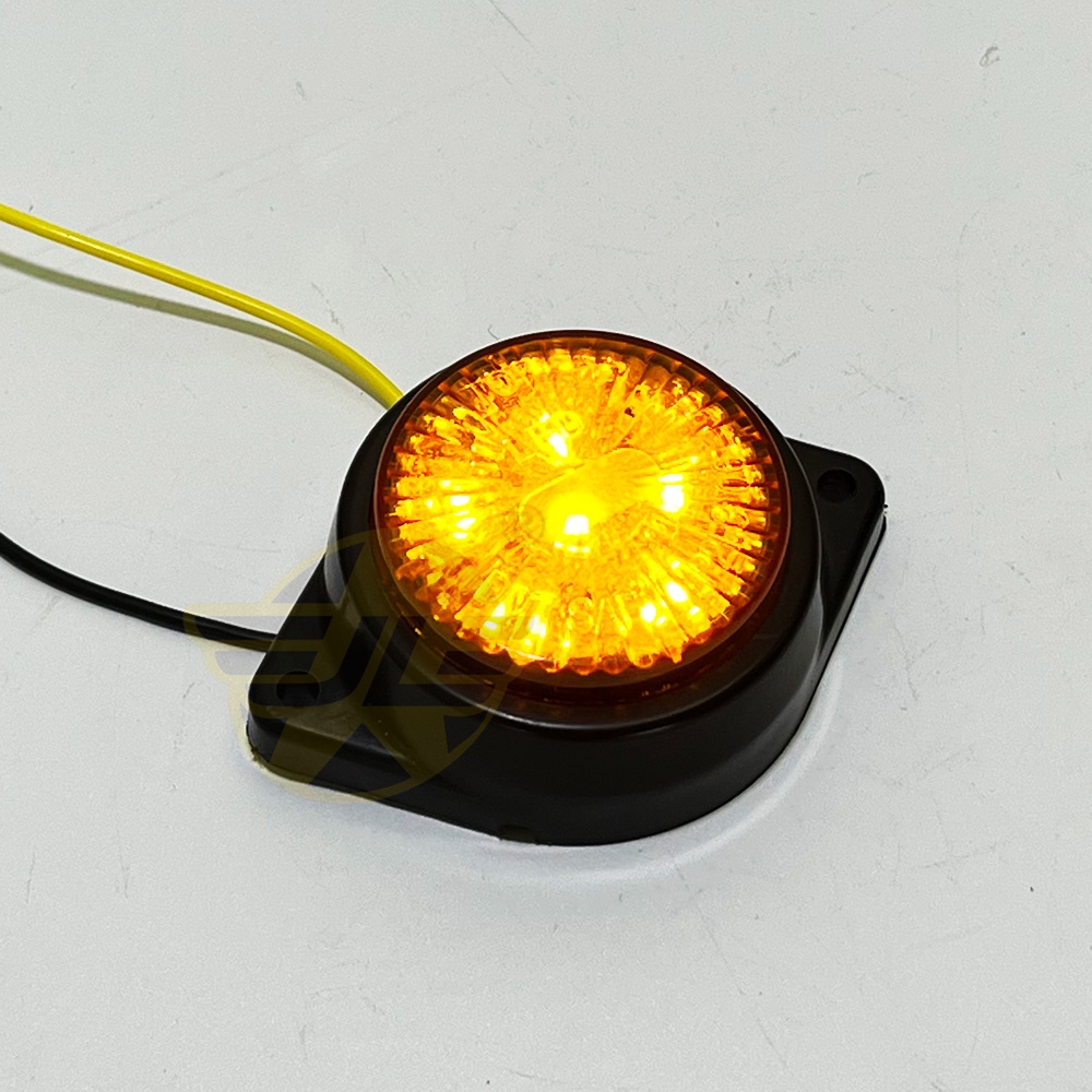 Good Quality Trucks Clearance Lights Signal Lamp Round Trailer Side Marker Light Yellow Dual Led Side Marker Light for Truck OEM