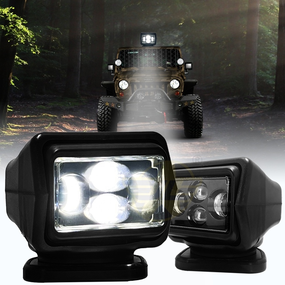 12V LED Car Roof Spotlight 24V Outdoor Hunting Searchlights Strobe Warning Light with Wireless Remote Control Boat Offroad