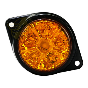 Good Quality Trucks Clearance Lights Signal Lamp Round Trailer Side Marker Light Yellow Dual Led Side Marker Light for Truck OEM