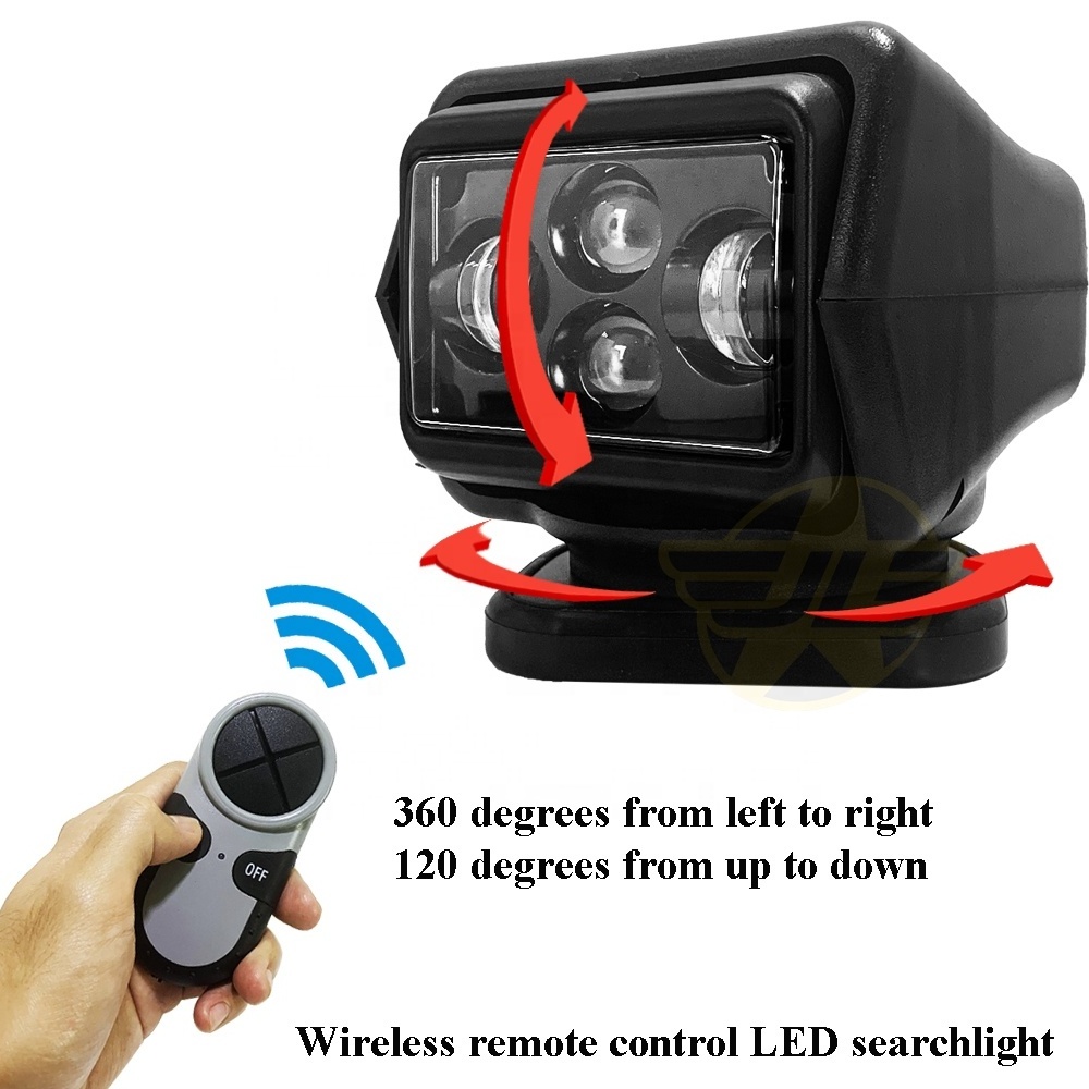 12V LED Car Roof Spotlight 24V Outdoor Hunting Searchlights Strobe Warning Light with Wireless Remote Control Boat Offroad