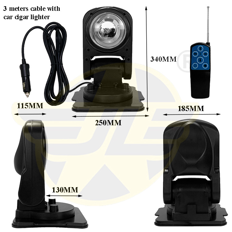 Marine spotlight 360 Degree Rotating Searchlight Bright Driving Fog Lamp Offroad Lamp Camping Hunting Lighting