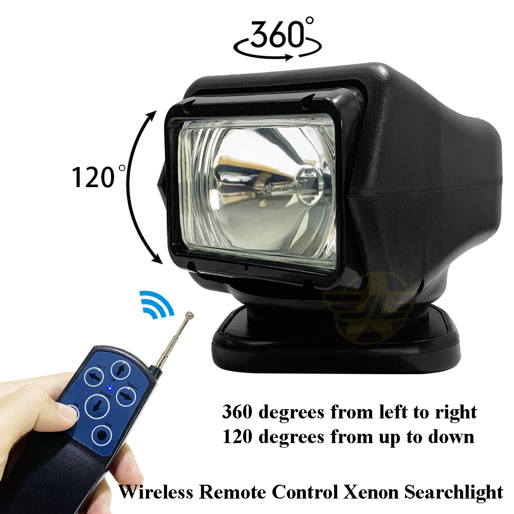 Outdoor Working Lamp HID Headlight Waterproof Work Lights Fog Light Remote Control Spotlight for Truck Yacht Boat Auto Parts