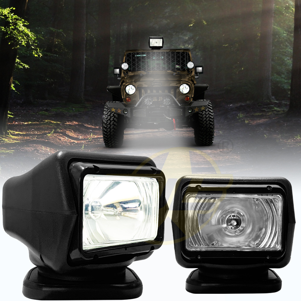 Outdoor Working Lamp HID Headlight Waterproof Work Lights Fog Light Remote Control Spotlight for Truck Yacht Boat Auto Parts