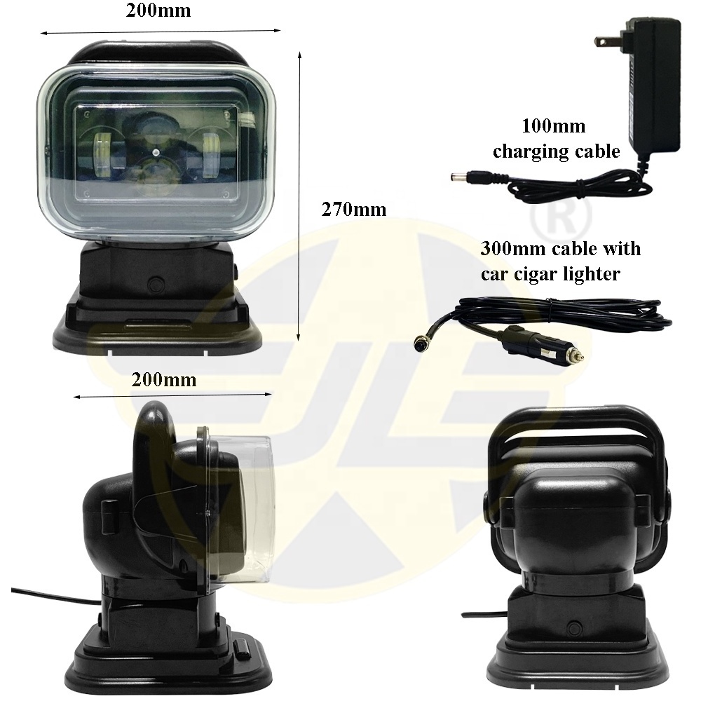 10000mA Rechargeable Marine Searchlight 12V Car Roof LED Work Light Boat Spotlight Outdoor Hunting Strobe Warning Lamp