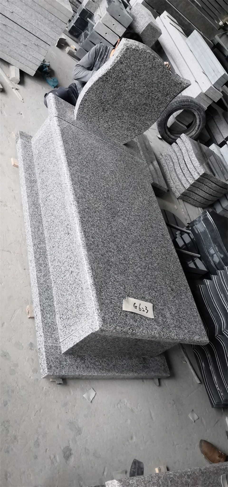 Hot Selling Grey Grave Monuments, G603 Grey Tombstone Cover%