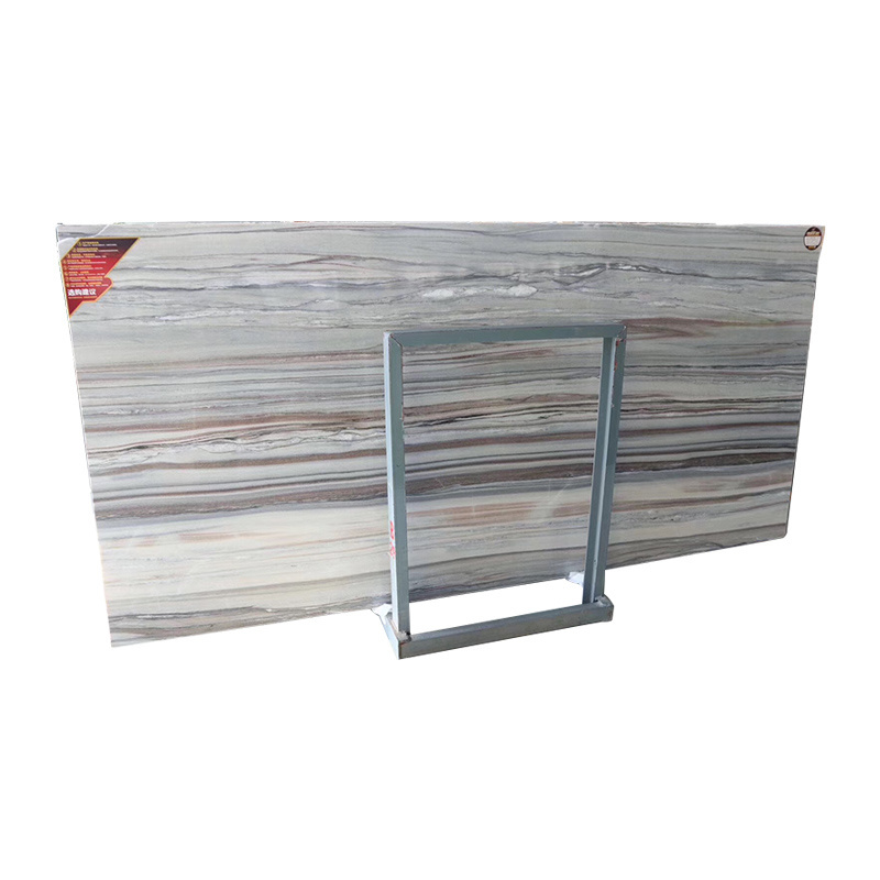 Wholesale produce Custom Size Ultra Thin Blue flexible Marble Slab Natural Stone Veneer decorative wall cladding panel tile