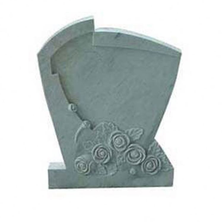 Natural Black Gray Granite Gravestone Cheap Upright Double Headstones Cemetery Stones In Cross Design