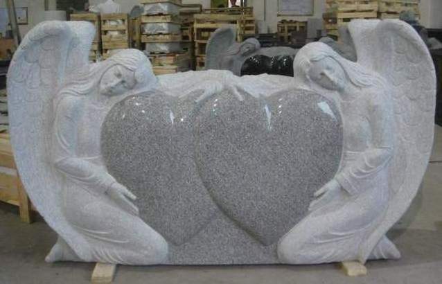 Black Natural Granite Stone Heart Tombstone Hands Factory Price,Tombstone Granite Cemetery,Monuments Tombstones From Onyx