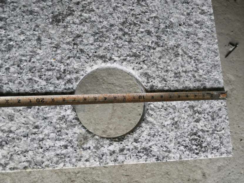 Riser Step Flamed G654 Grey Granite Stair Treads, Cutting Granite^