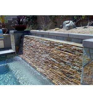 Slate Stone For Waterfall Wall Cladding Stone Tiles, Outdoor Wall Tile Stone*