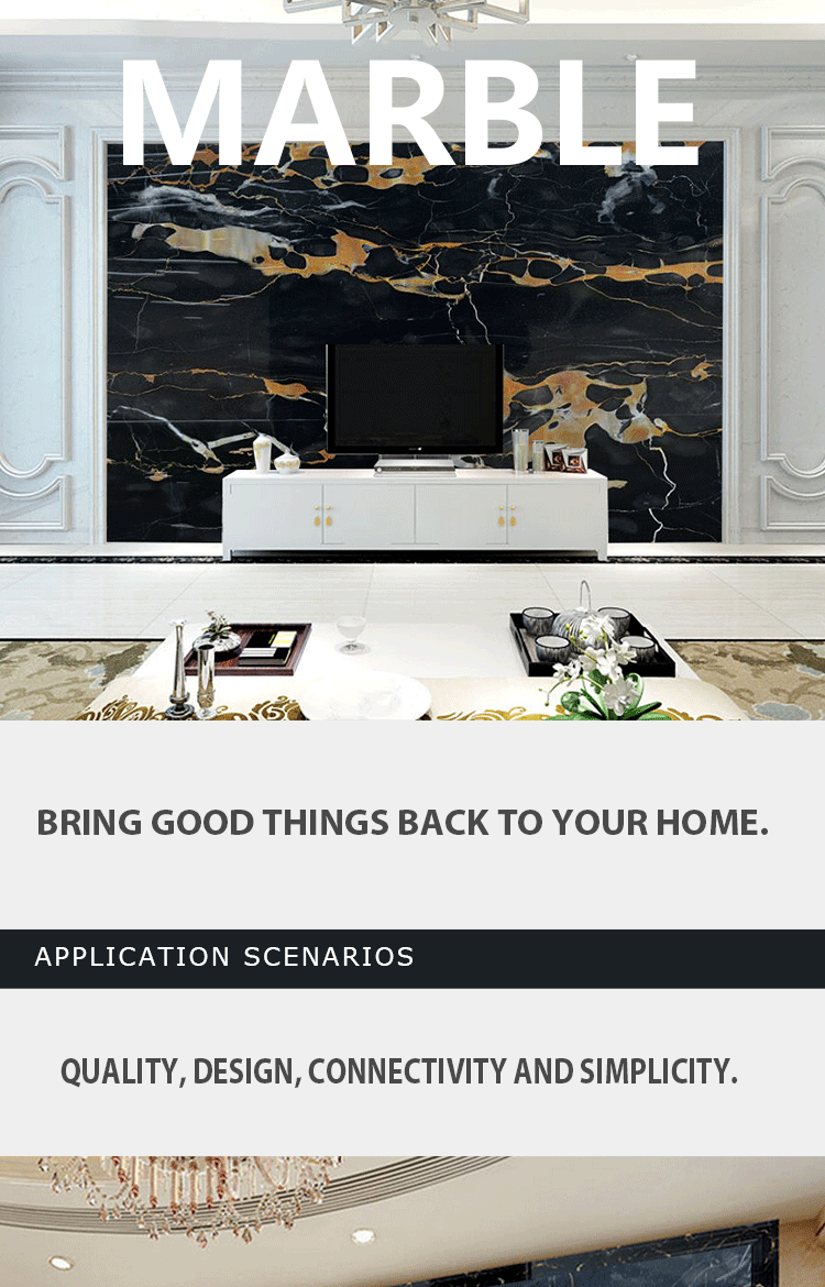 Portoro/porto black marble with gold/golden vein marble flooring tile wall cladding glossy black gold marble tiles