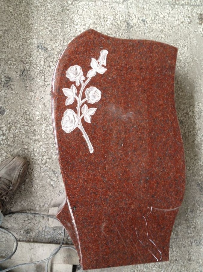 Granite Carved Tombstone Factory, Maple Red Tombstone Grave cover For Funeral,south african style tombstone sales of tombstones