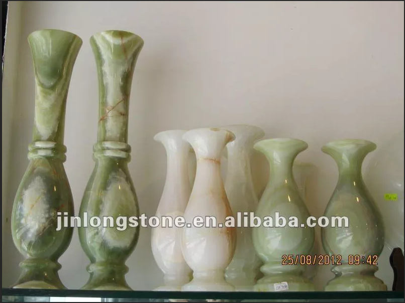 Factory Price white onyx stone vases large