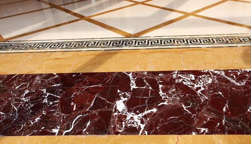 Rosso Levanto Red Natural Marble Stone Kitchen Island Countertop