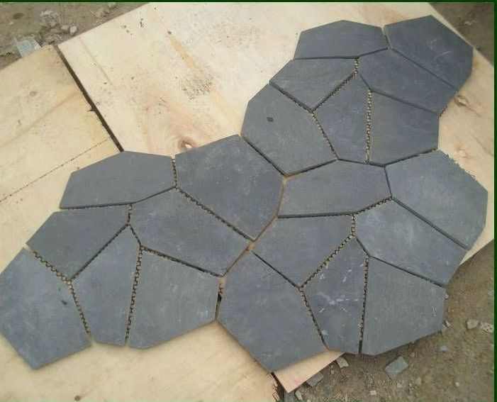 Hot Sale Natural Flagstone Mat Mesh Stone Tile, China Supplier Meshed Flagstone/