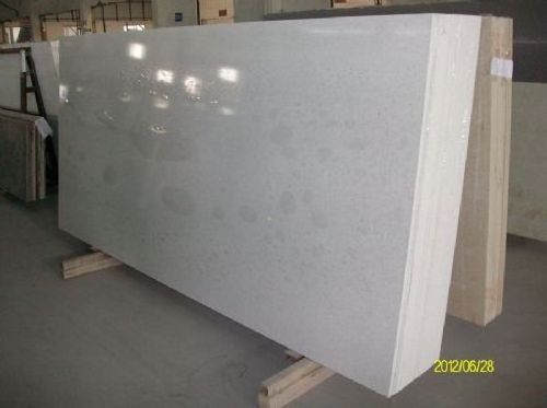 White Carrara Royal Engineering Quartz slab