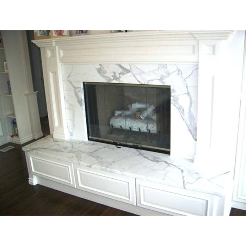 China Certification Morden Marble Fireplace, Customized Size^