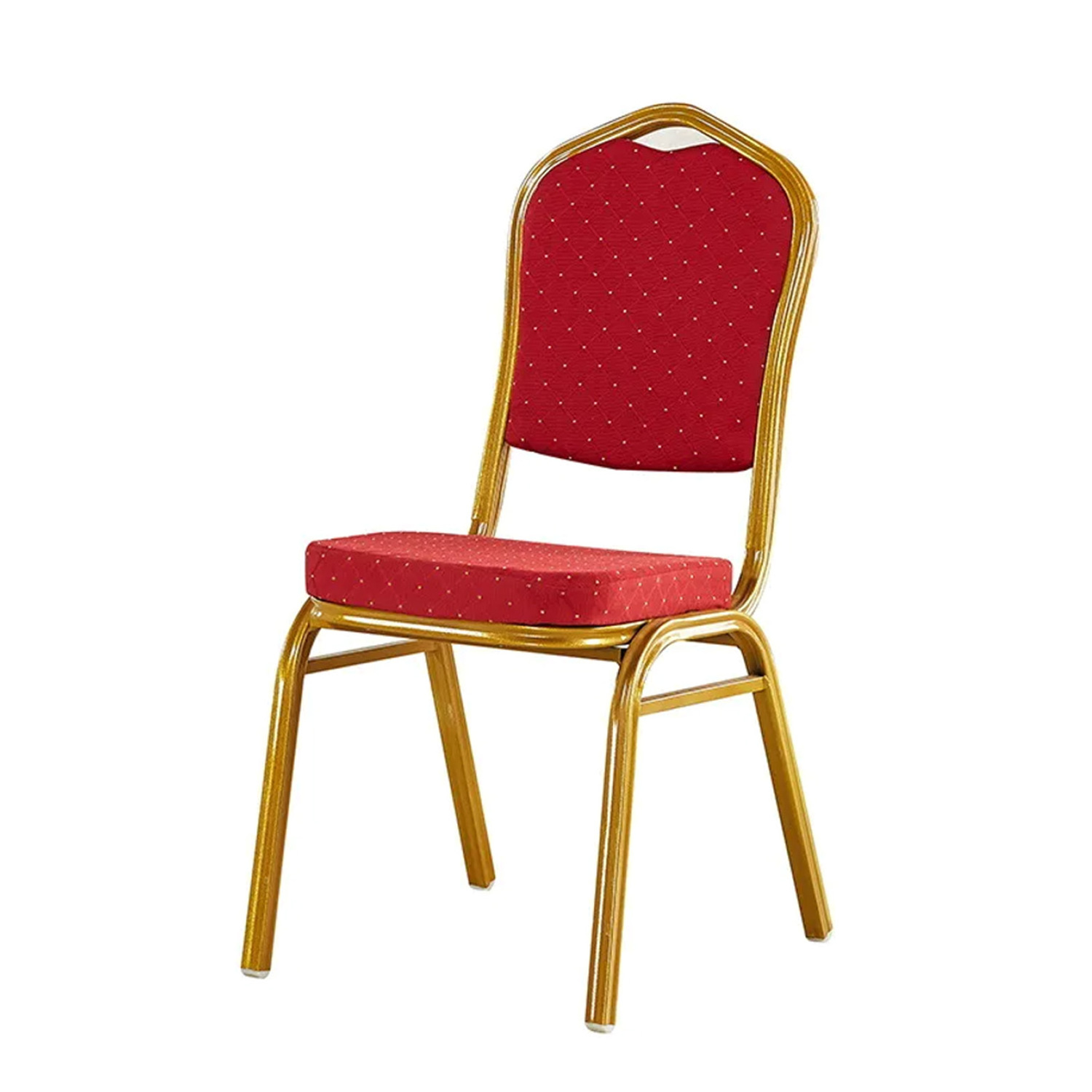 Wholesale Banquet Hotel Mall Red Upholstered Chairs, Hotel Modern Furniture Crown Back Stackable Chair for Meeting Wedding Party