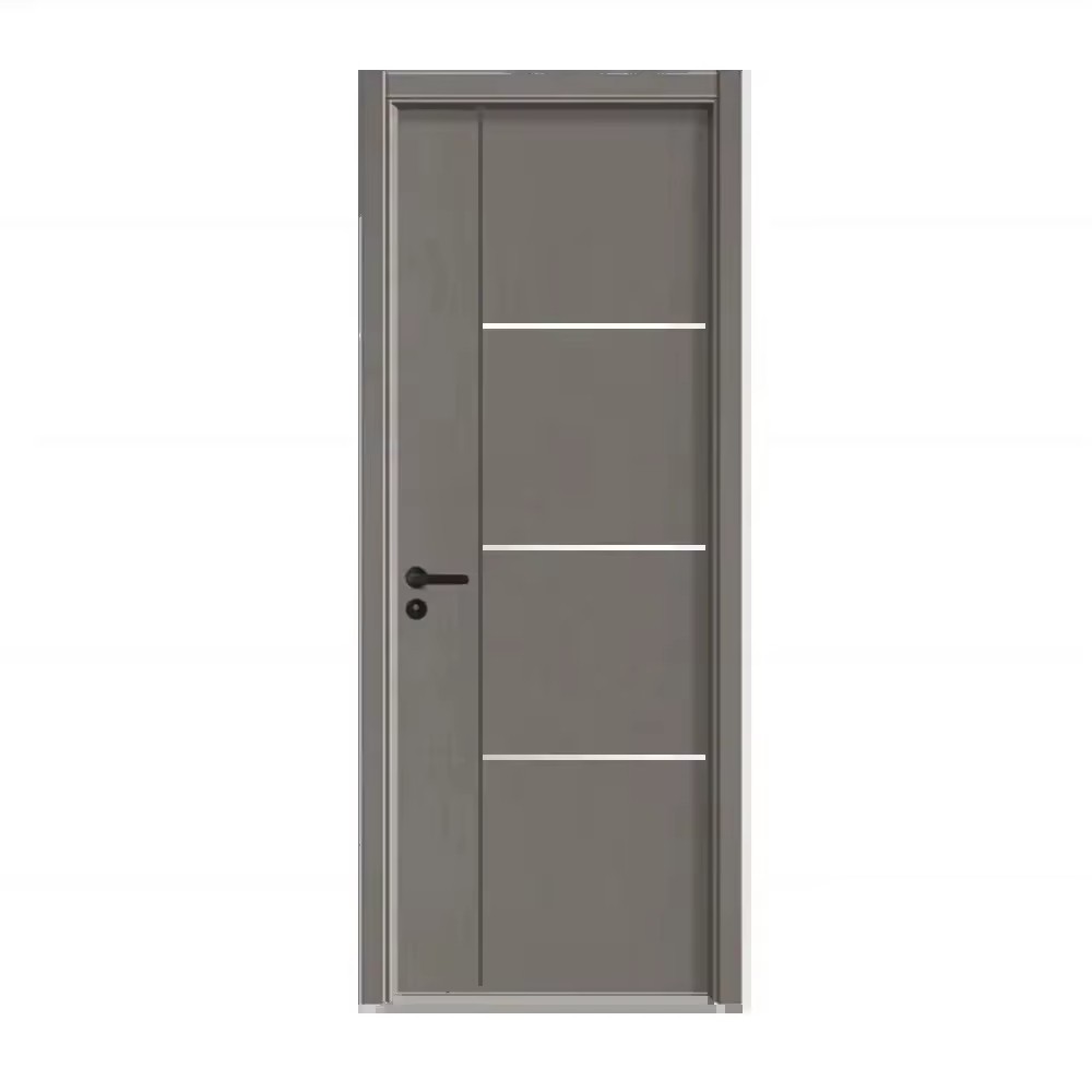 China Supplier Single Soundproof Plywood Composite Entry Interior Room WPC Panel Solid Home Office Wooden Doors