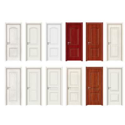 French Popular Sale High Quality Modern Luxury Composite Bedroom Apartment Fire Rated Plain White Solid Wood Interior Door