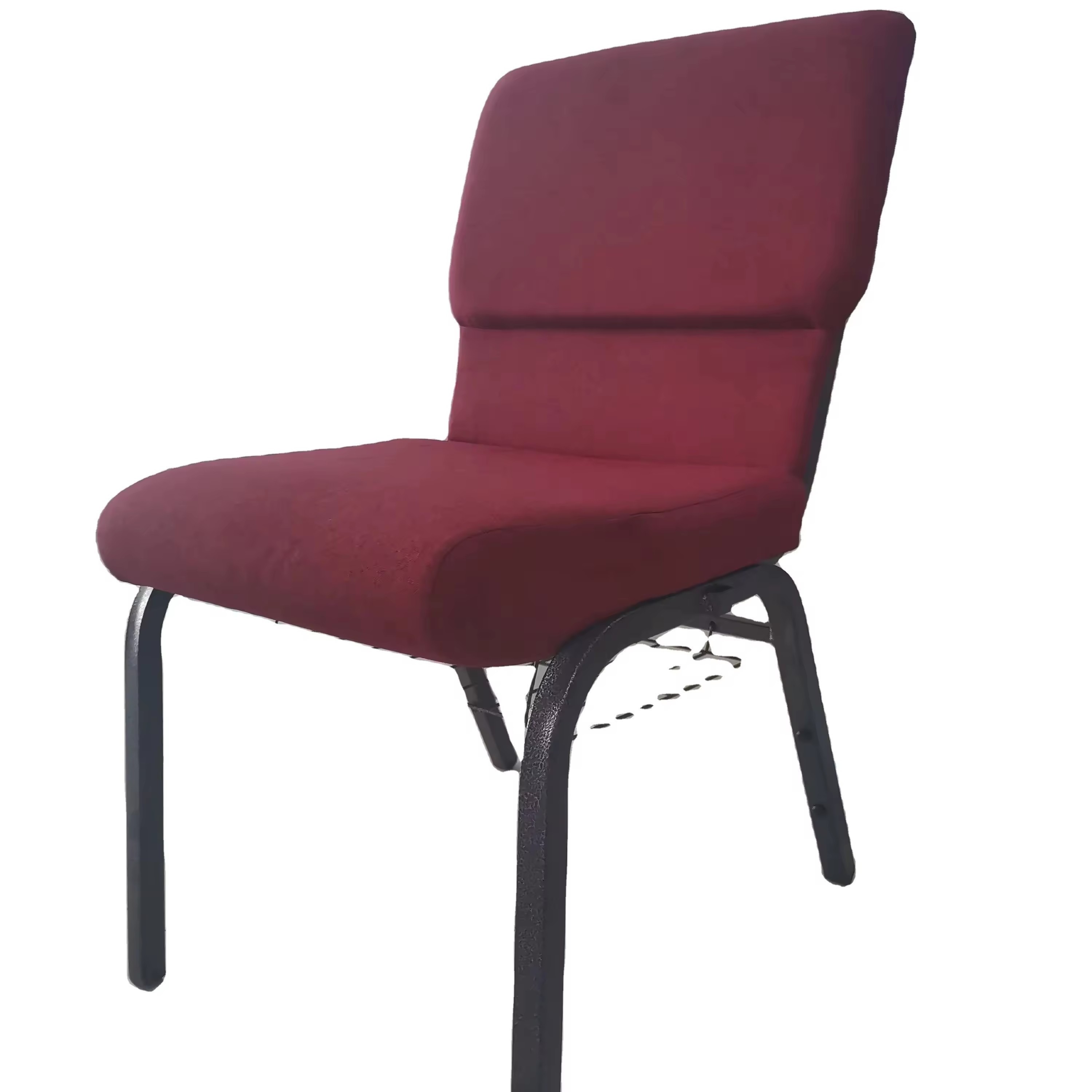 Free Sample Stackable Red Elegant Theatre Chairs Metal Gold Cushion Chapel Church Chair