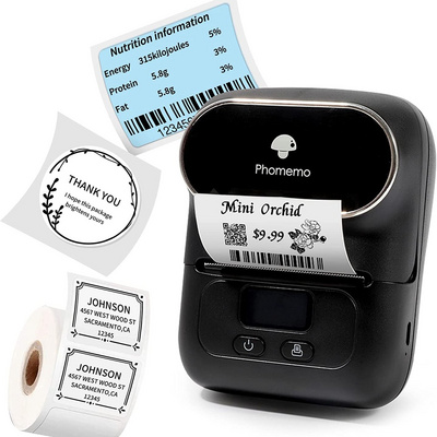 Phomemo M110 QR code price label printer 203dpi wireless portable photo direct thermal sticker printer for ios Android